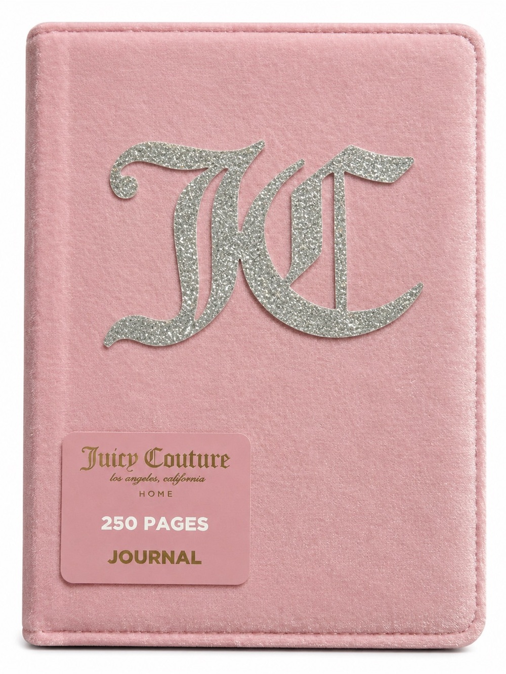 NWT Juicy Couture Home Pink Velvet Glitter JC 250 Page Journal Notebook